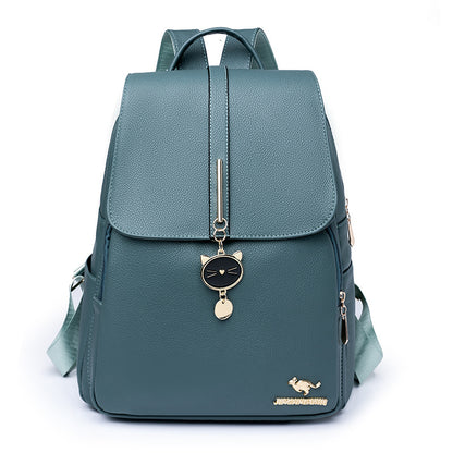 New Casual Women's Soft Leather Backpack