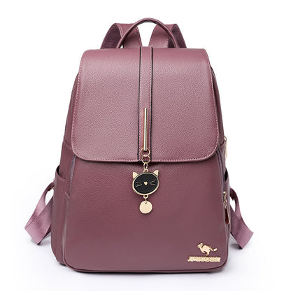 New Casual Women's Soft Leather Backpack