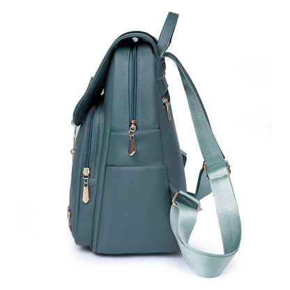 New Casual Women's Soft Leather Backpack